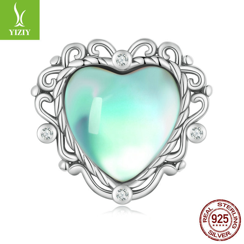 Wholesale Wizard of Oz DIY Bracelet Beaded Accessories Mint Green S925 Sterling Silver Pendant ACC-CHS-YinZhiyun005