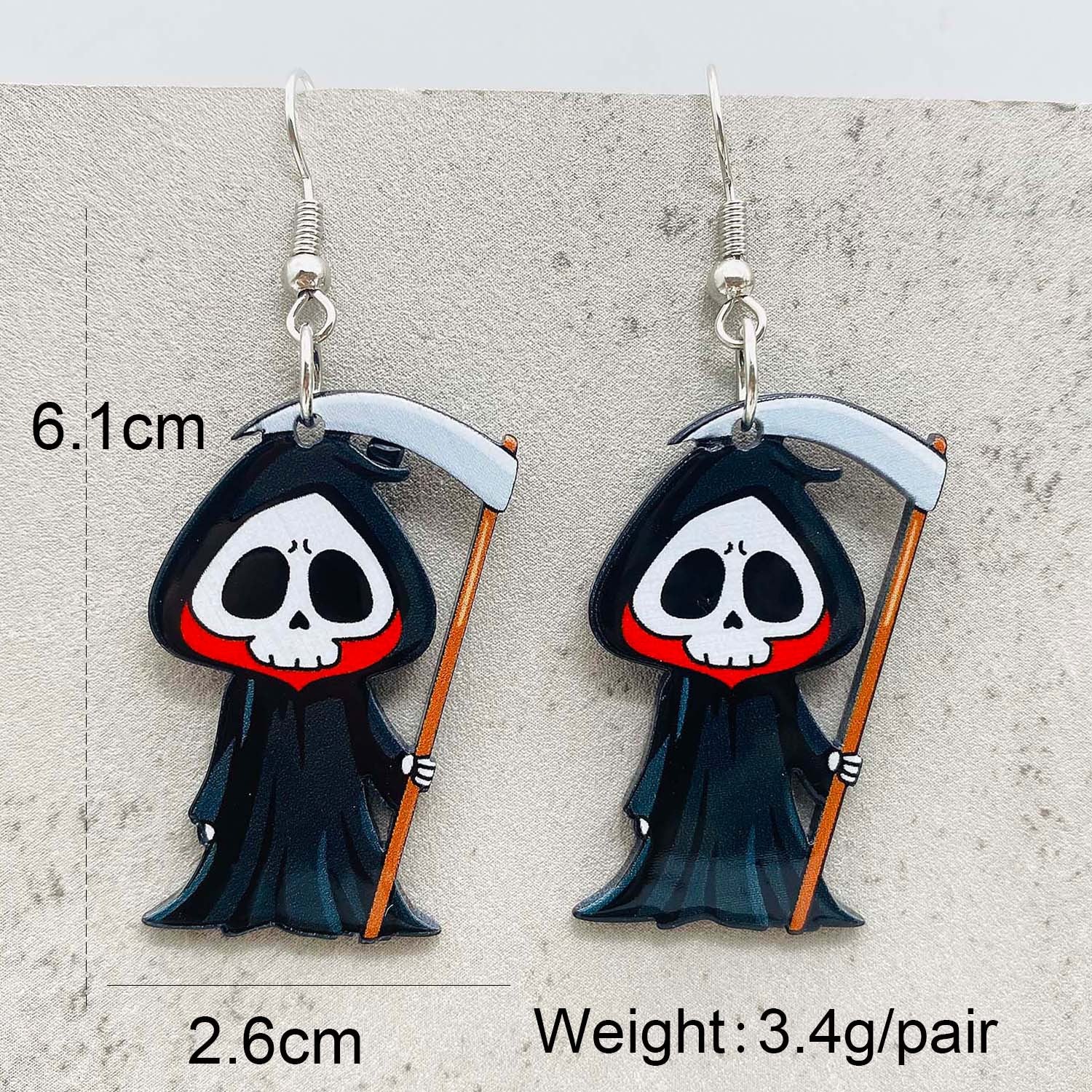 Wholesale Halloween Spider Skull Pumpkin Acrylic Earrings ACC-ES-ChenY023