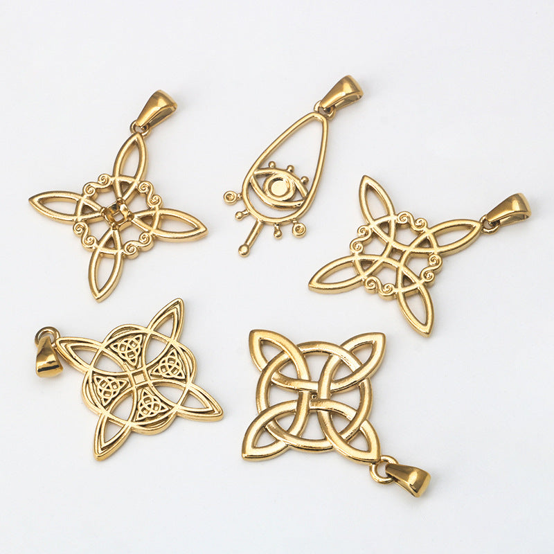Wholesale Stainless Steel Golden Irish Celtic Knot Pendant