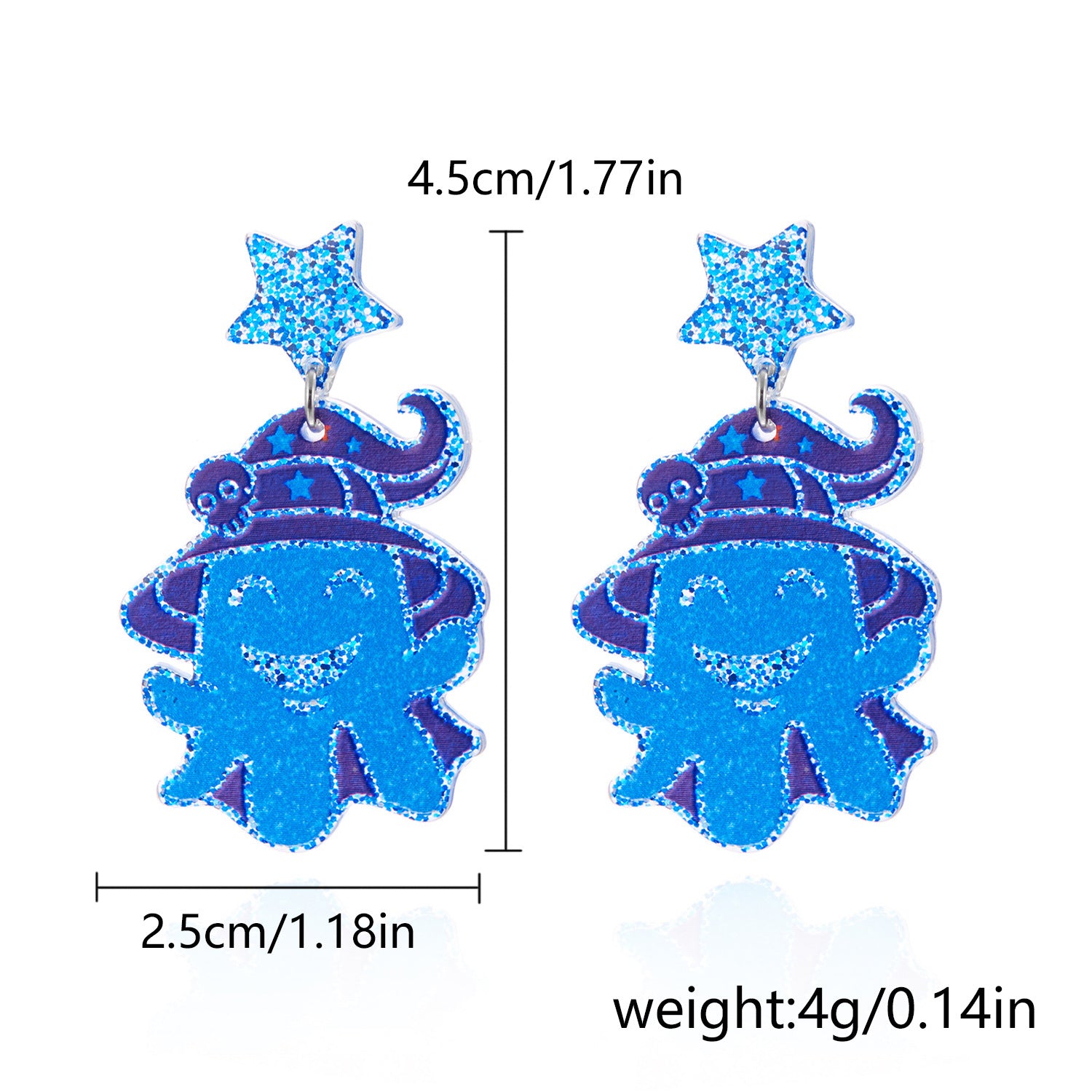 Wholesale Halloween Acrylic Plate Cartoon Castle Ghost Earrings ACC-ES-FanYou005