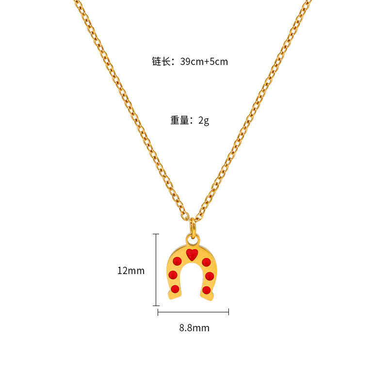 Wholesale Christmas  non-fading temperament stainless steel  necklace