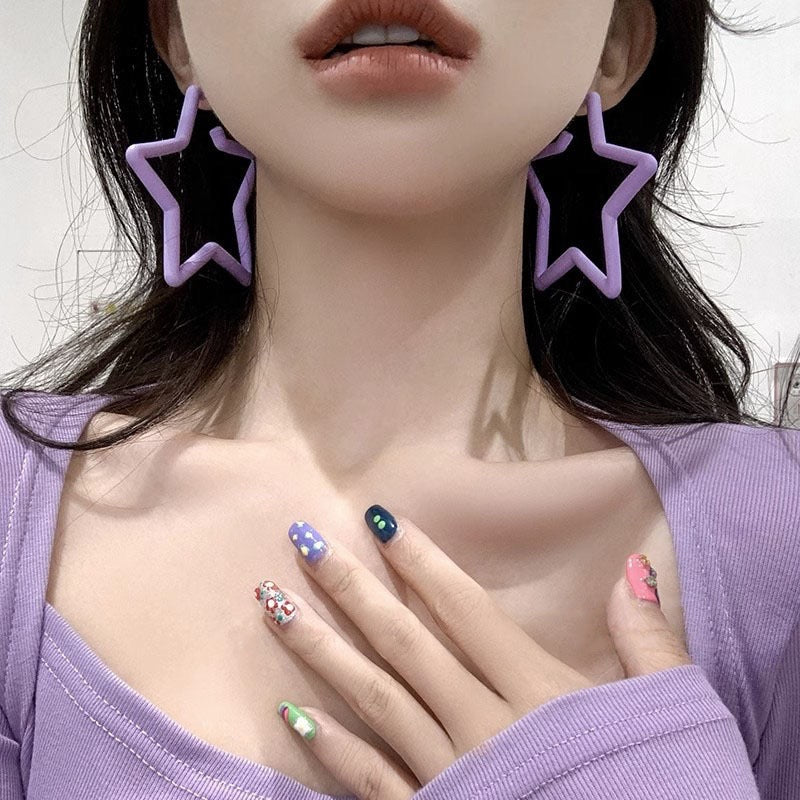 Wholesale Multicolor Star Earrings