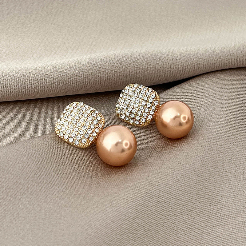 Wholesale Simple Zircon Square Bead Earrings ACC-ES-XiaoCheng010