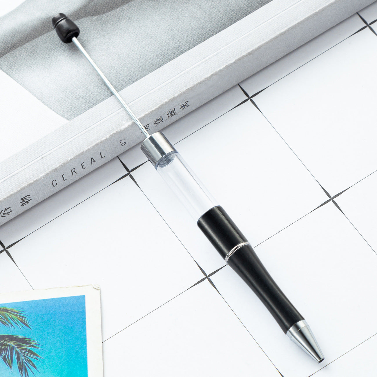 Wholesale Beadable Pens Plastic Empty Tube Bead Pen DIY Pen DIY Beadable ACC-PN-HuaH047