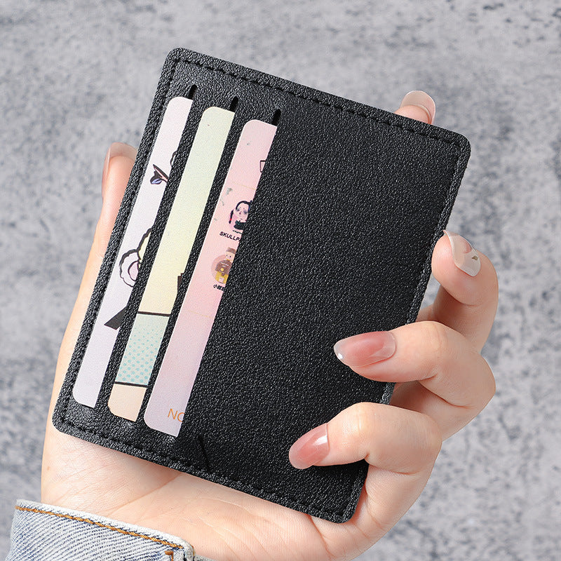 Wholesale PU Card Holder Urban Minimalist Ultra Thin Anti Magnetic Card Case Everyday Carry For Men Women Fashion Accessory Black