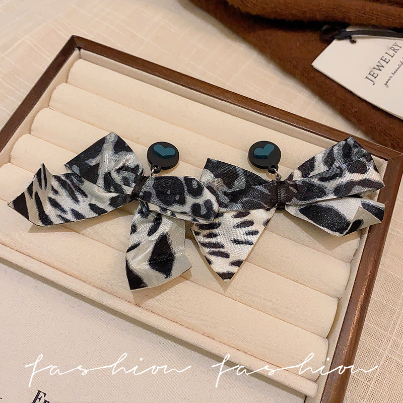 Wholesale 925 silver needle flocking plush earrings literary exaggerated earrings