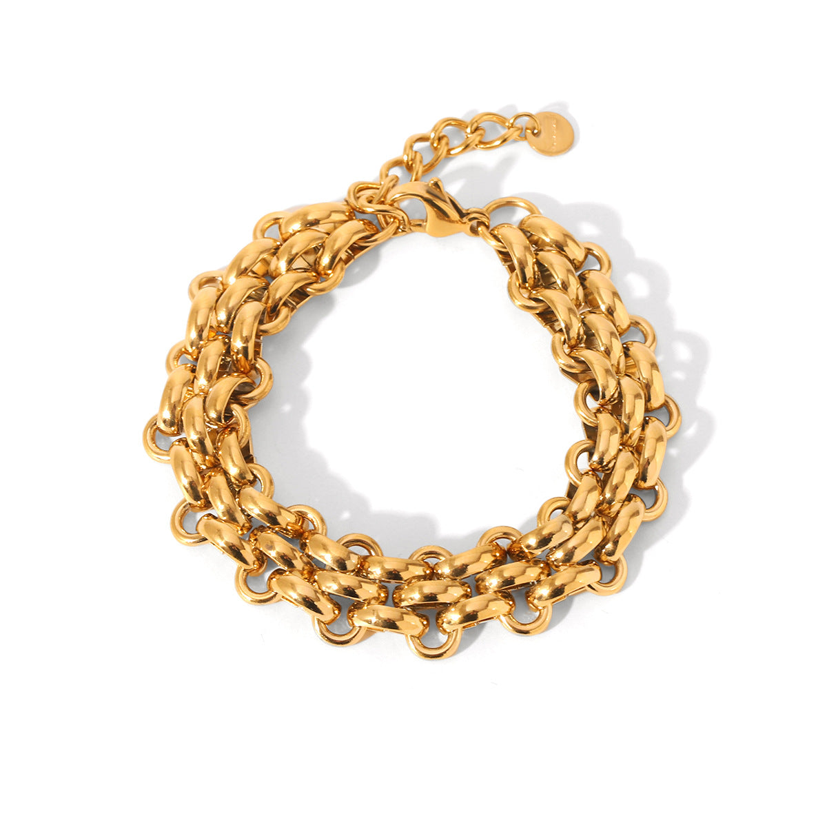 Wholesale Woven Chain Titanium Steel Bracelet Light Luxury High Sense Waterproof Color-free Bracelet