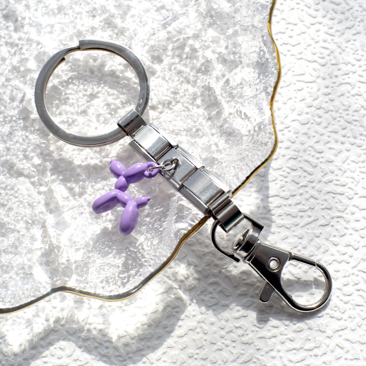 Wholesale fashion italian module diy keychain ball dog christmas friend gift