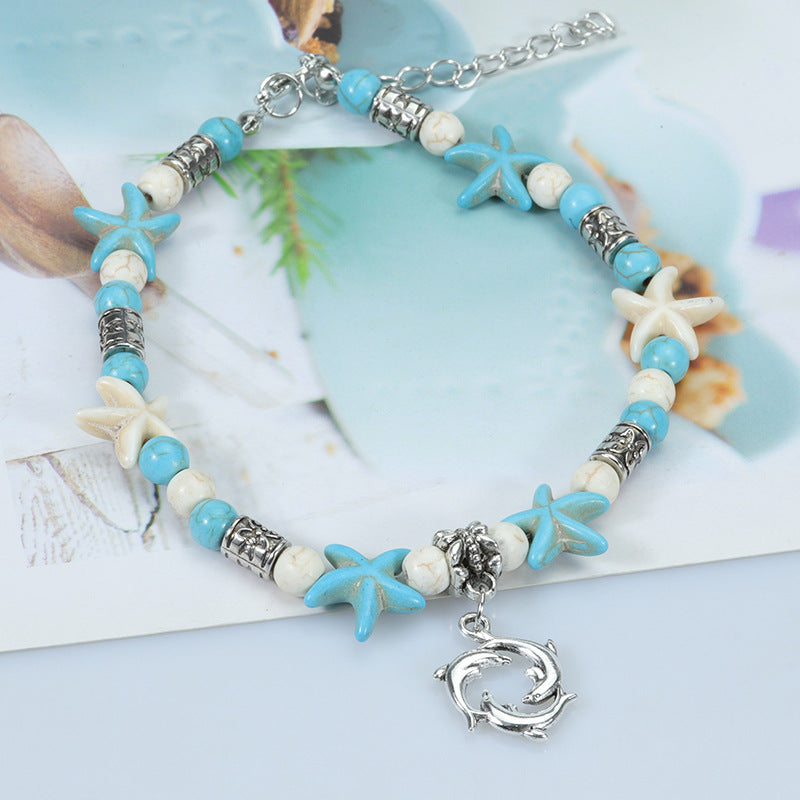 Wholesale anklet turtle anklet shell starfish anklet