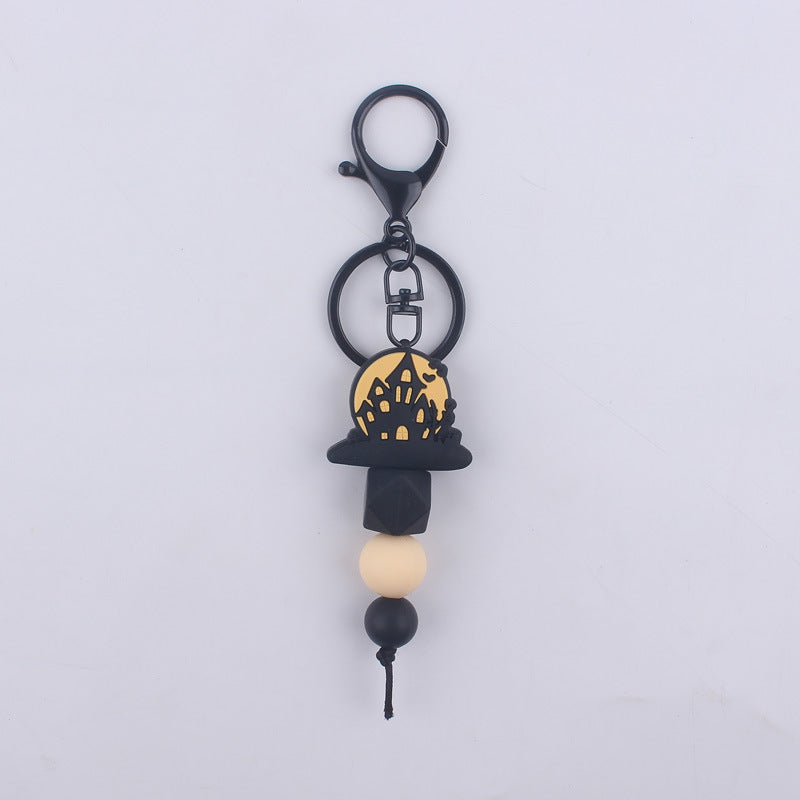 Wholesale Cartoon Halloween Silicone Beaded Keychain ACC-KC-GuangTian081