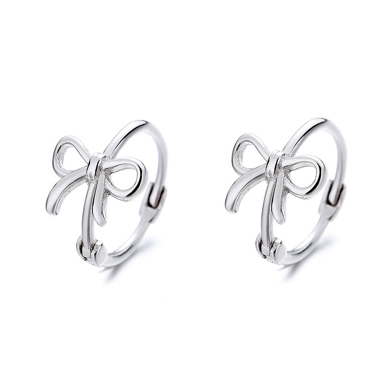 Wholesale Bow 925 Sterling Silver Earrings