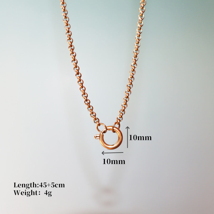 Wholesale Candy DIY Accessories Slidable Twelve Birthstone 18K Gold Necklaces