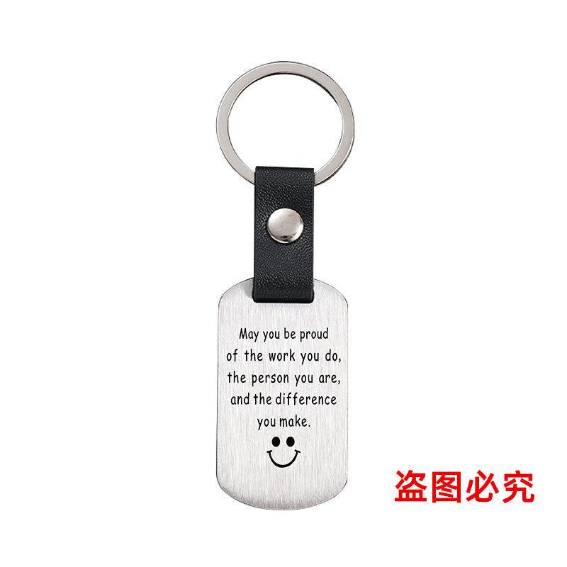 Wholesale Father's Day Metal Leather Keychains ACC-KC-GangGu029