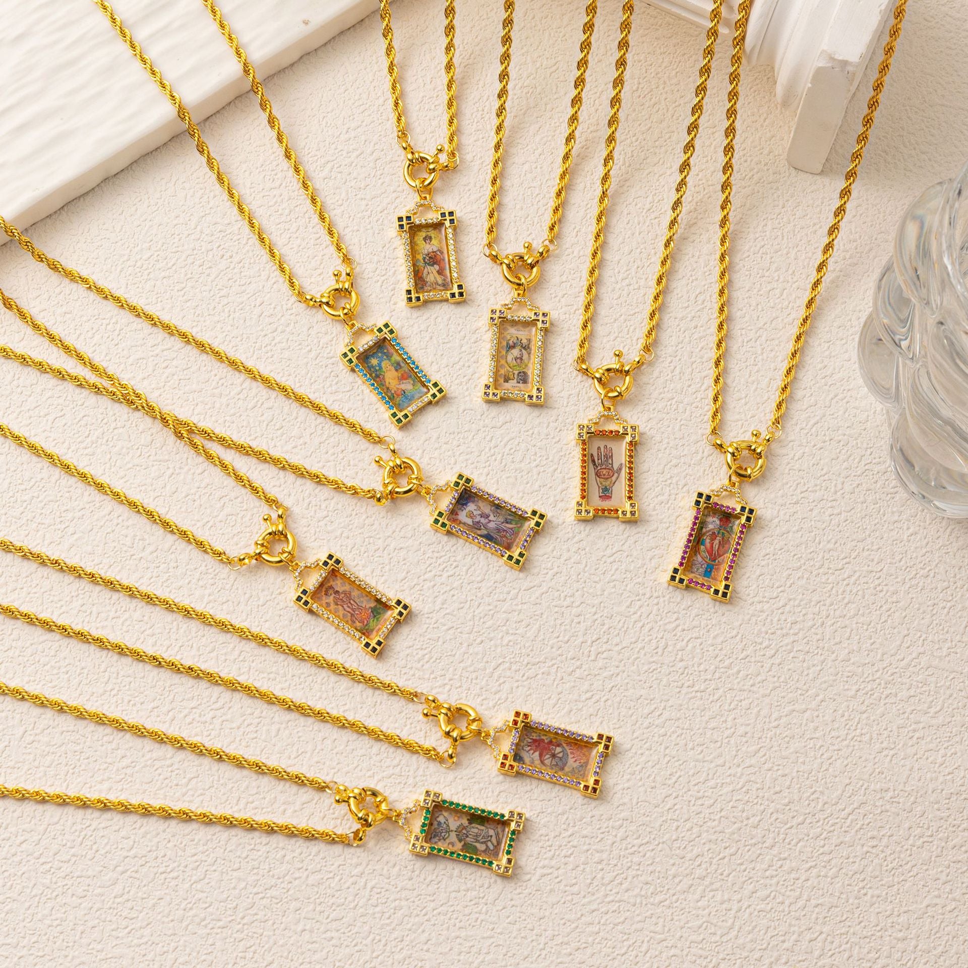 Wholesale Bohemian style Tarot love long necklace