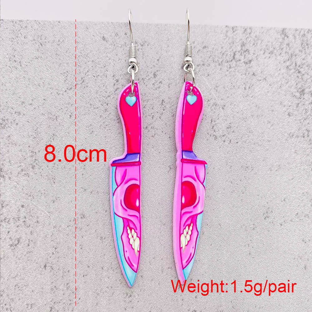 Wholesale  blood print acrylic earrings