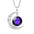 Wholesale Twelve Constellation moon necklace Time Gem crescent moon pendant with chain