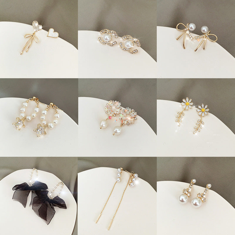Wholesale 925 Silver Needle Earrings Pearl Earrings ACC-ES-Hanxi011