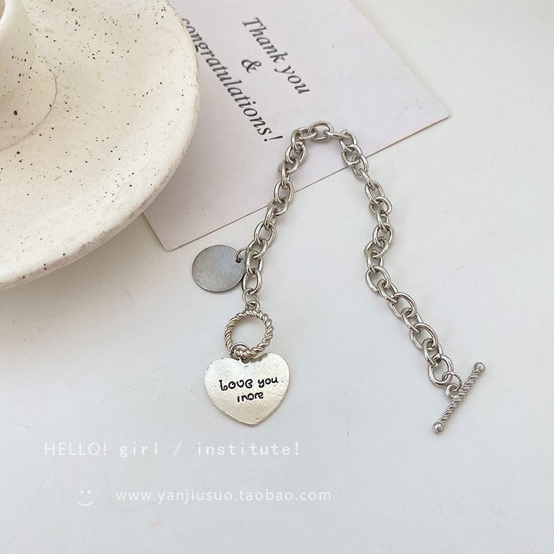 Wholesale Dark Double Layer Distressed Bracelet Layered Bracelet Set ACC-BT-Tongs002