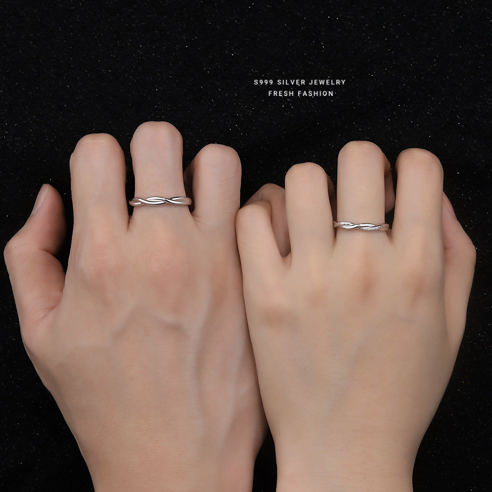 Wholesale S999 Silver Mobius Ring