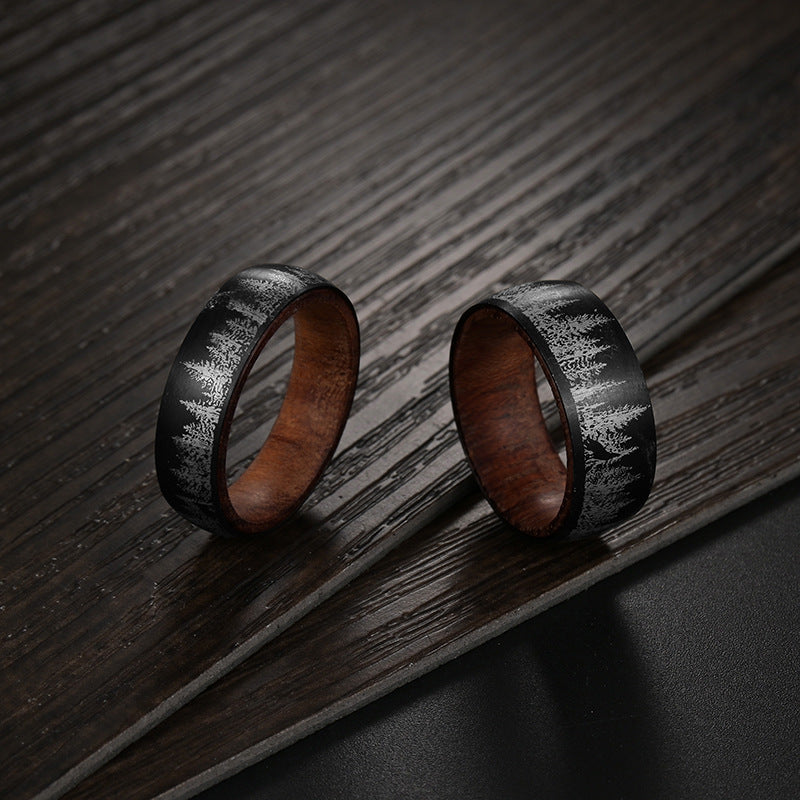 Wholesale  Forest Titanium Steel Ring