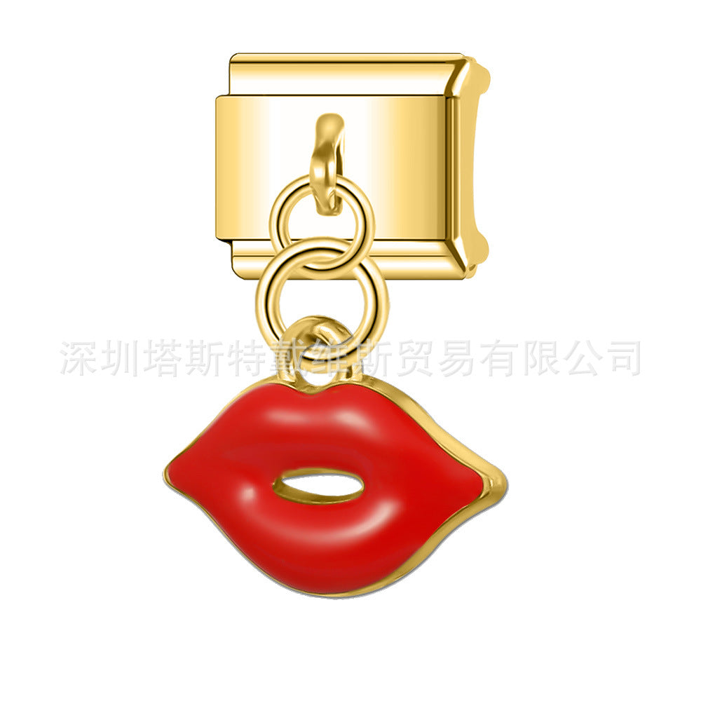 Wholesale 9mm Italian Charm Starter Bracelets DIY square Single Section Creative Stainless Steel Composable Bracelet