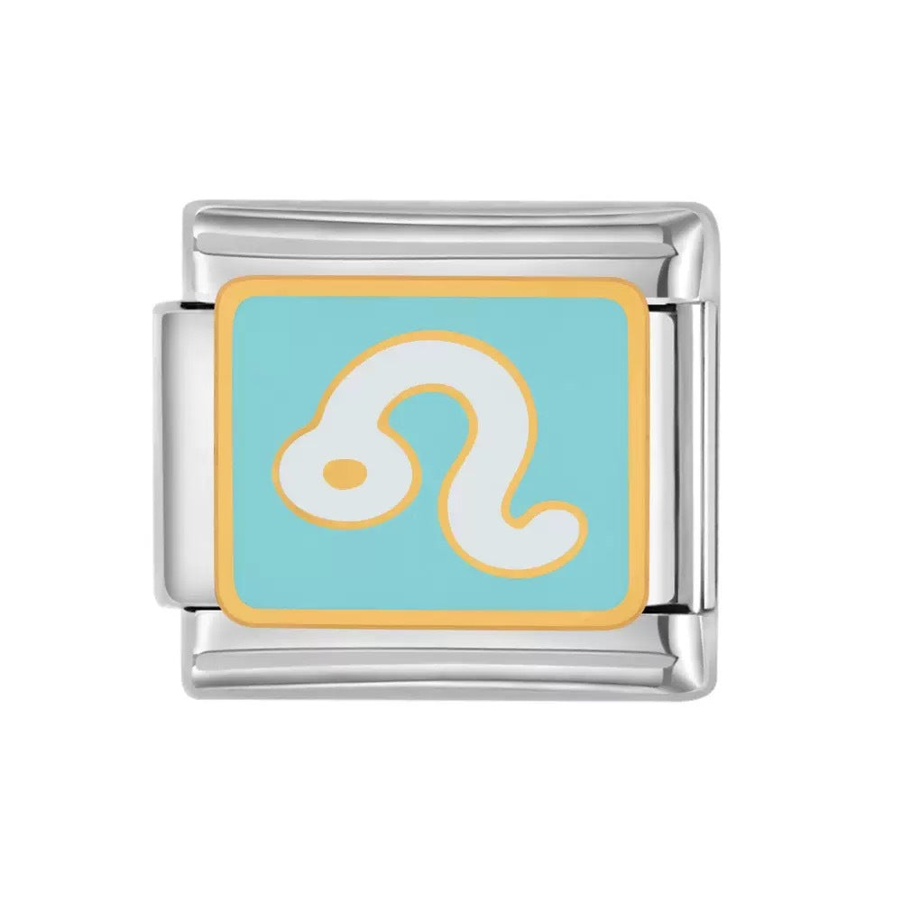 Bracelet de charme italien en gros 9 mm DIY Splicing Zodiac en acier inoxydable Bracelet composable