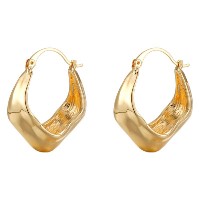 Wholesale  metal irregular pleated earrings