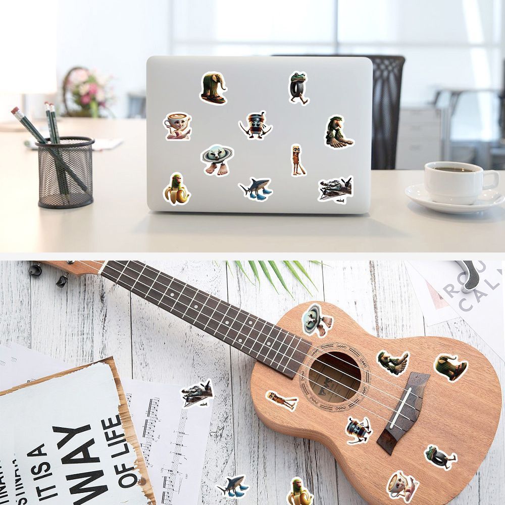 Wholesale 500pcs/1000pcs/1500pcs creative sand sculpture stickers cartoon fun DIY decorative stickers