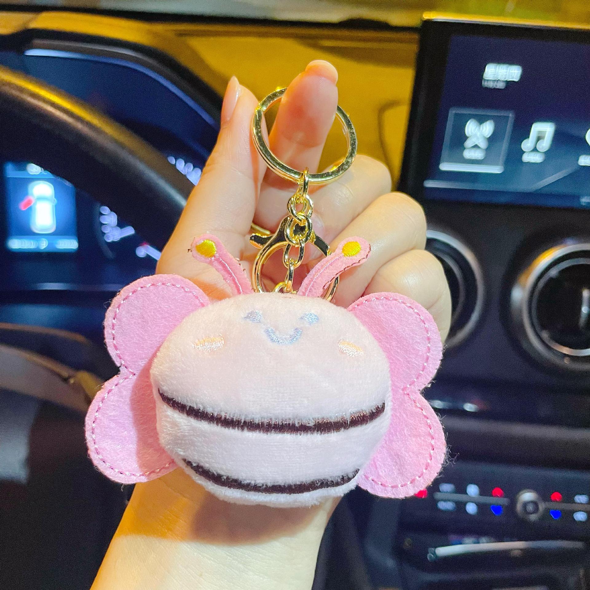 Wholesale Cartoon plush dollcute bee keychain