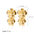 Wholesale 18K gold retro exaggerated multi-layer flower leaves big earrings