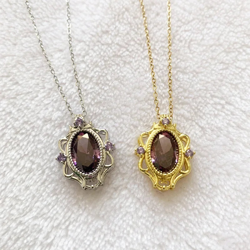 Wholesale hollow all-match pendant geometric diamond-embedded light luxury women's clavicle chain