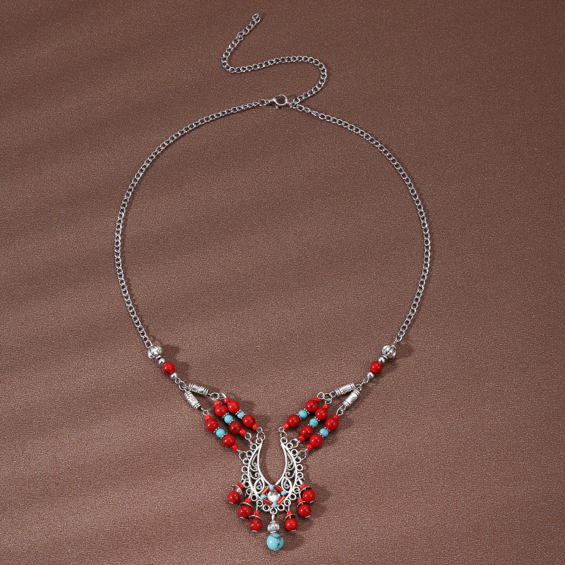 Wholesale Ethnic Style Forehead Ornaments Retro Necklace Earrings ACC-NE-Gumi003