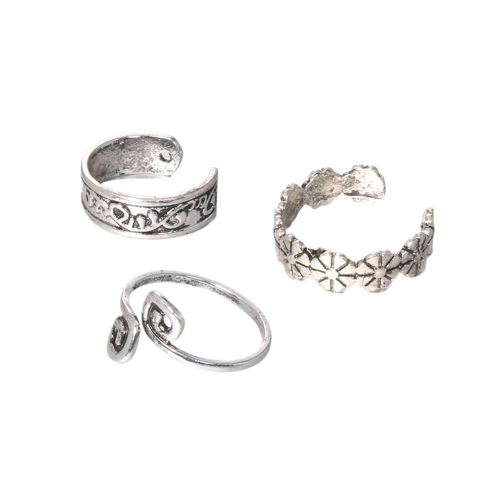 Wholesale  Flower Totem Pattern Ring Anklets