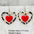 Wholesale Valentine's Day Leopard Heart Earrings