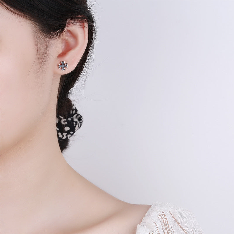 Wholesale S925 Sterling Silver Cross Earrings ACC-ES-ChaoXuan001