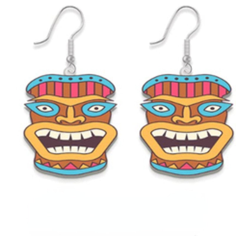 Wholesale Summer Tropical Fruit Acrylic Earrings — Refreshing Style for Hawaiian Luau &  Hula Parties
