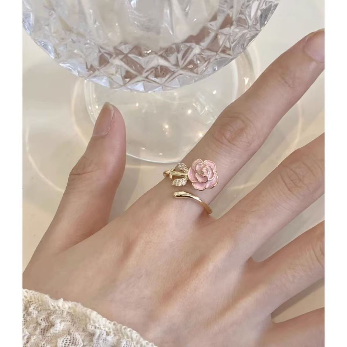 Wholesale Sweet Dripping Oil Alloy Ring - Chic Jewelry Accessory for Everyday Wear
