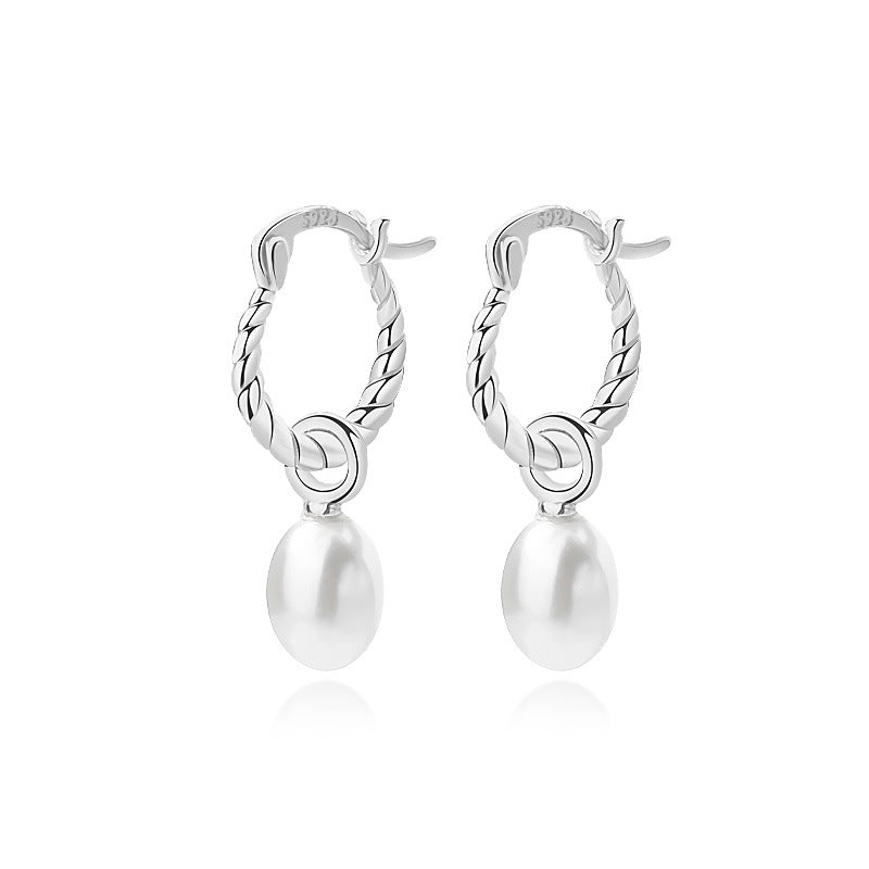 Wholesale Sterling Silver Natural Pearl Earrings