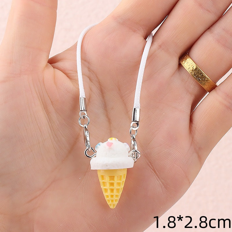 Wholesale Cute cartoon mini ice cream cone doll accessories