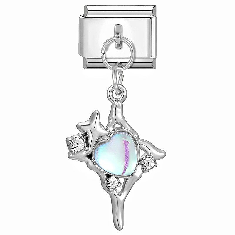 Wholesale Stainless Steel Butterfly Moon Pendant Charm DIY Bracelet Jewelry Making Accessory Boutique Resale