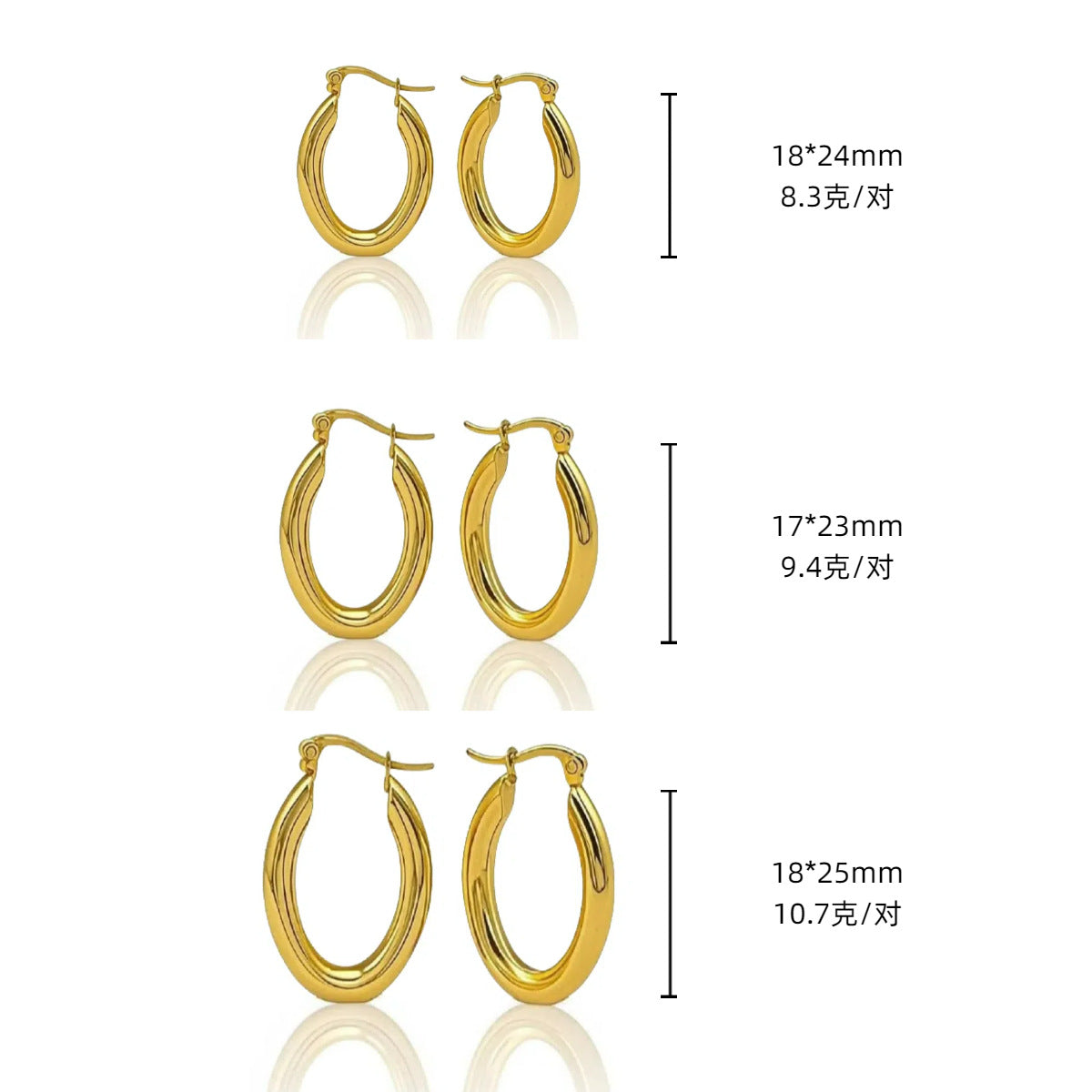Wholesale Steel titanium hoop earrings