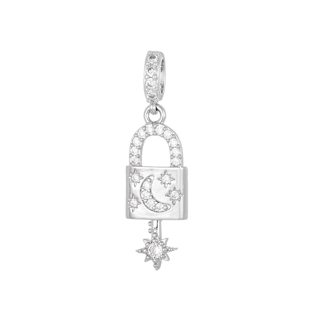 Wholesale Gold Plated Copper Zircon Geometric Pendant Jewelry Accessory Keychain Necklace Boutique Resale