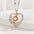 Wholesale Valentine's Day Light Luxury Crystal Heart Necklace