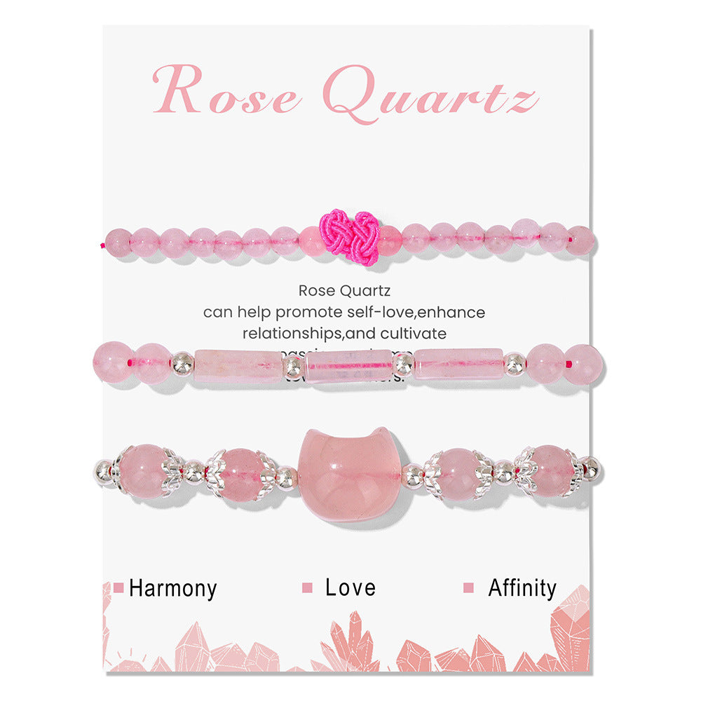 Wholesale Natural Stone Crystal Bracelet Set ACC-BT-YinYi010