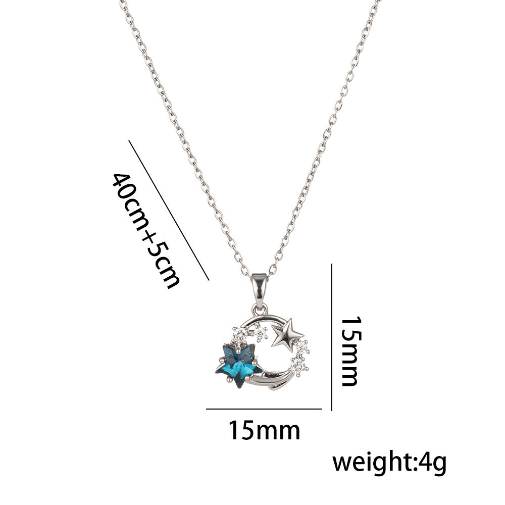 Wholesale Titanium Steel Necklace Planet Starry Sky Necklaces Clavicle Chain ACC-NE-Kucai002