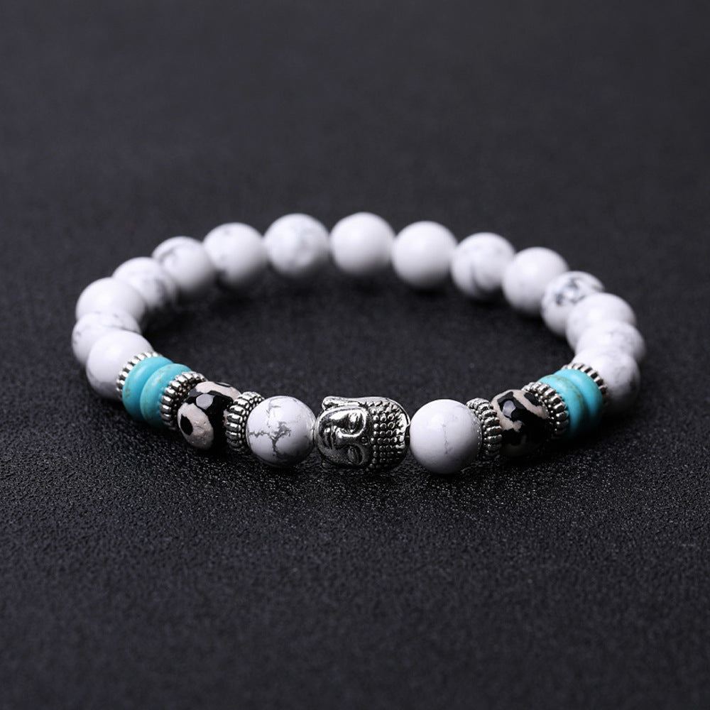 Wholesale Buddha Head Volcanic Stone Tiger Eye Stone Handmade Beaded Bracelet Miyuki Hand Made ACC-BT-ZhongH021