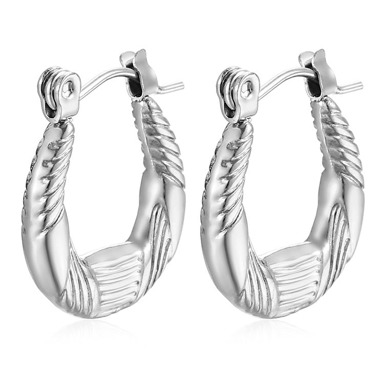 Wholesale Stainless Steel 18K Gold Plated Light Luxury Earrings ACC-ES-MuShan029