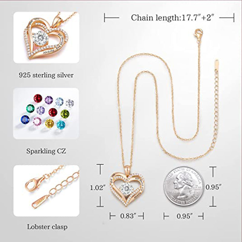 Wholesale Twelve Birthstone Pendant Necklace
