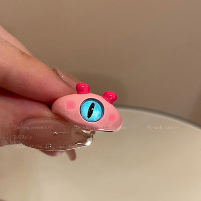 Wholesale  pink cute monster ring