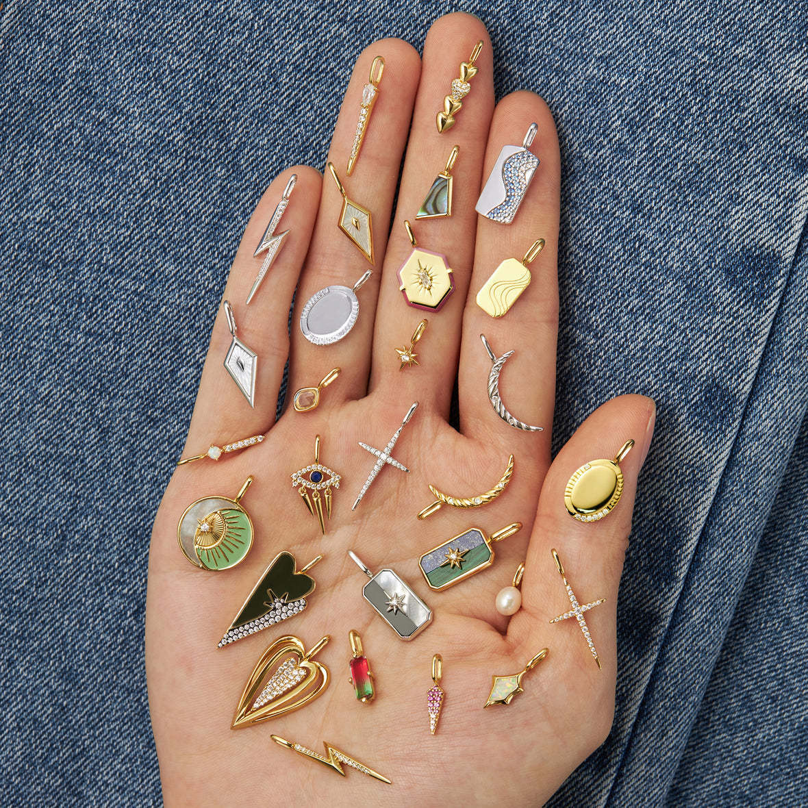 Wholesale Titanium Steel Moon DIY Eyes Cross Bamang Star Pendant Light Luxury  Necklace